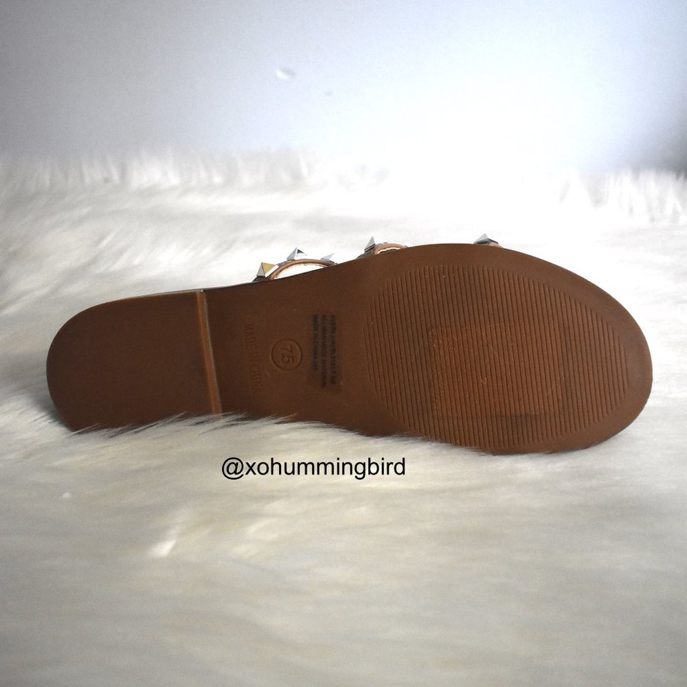 Steve Madden | Averill Strappy Studded Gladiator Sandal (Tan) - Picture 10 of 11